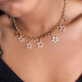 Detalhes do produto Choker estrelas cravejada